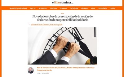 Novedades sobre la prescripción de la acción de declaración de responsabilidad solidaria