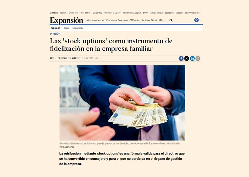 Las ‘stock options’ como instrumento de fidelización en la empresa familiar
