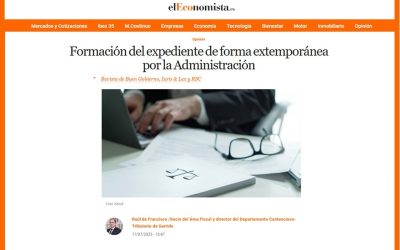 Formación del expediente de forma extemporánea por la Administración