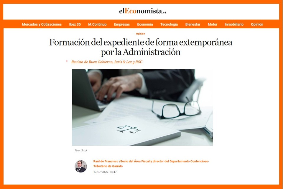 Formación del expediente de forma extemporánea por la Administración