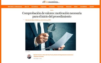 Comprobación de valores: motivación necesaria para el inicio del procedimiento