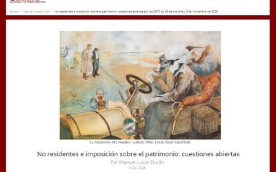 No residentes e imposición sobre el patrimonio: cuestiones abiertas