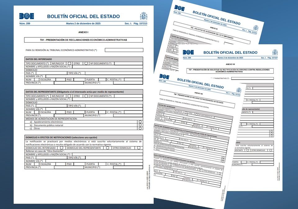 El Ministerio de Hacienda apuesta por la utilización de medios electrónicos en los procedimientos económico- administrativos con nuevos formularios de utilización obligatoria
