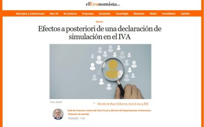 Efectos a posteriori de una declaración de simulación en el IVA