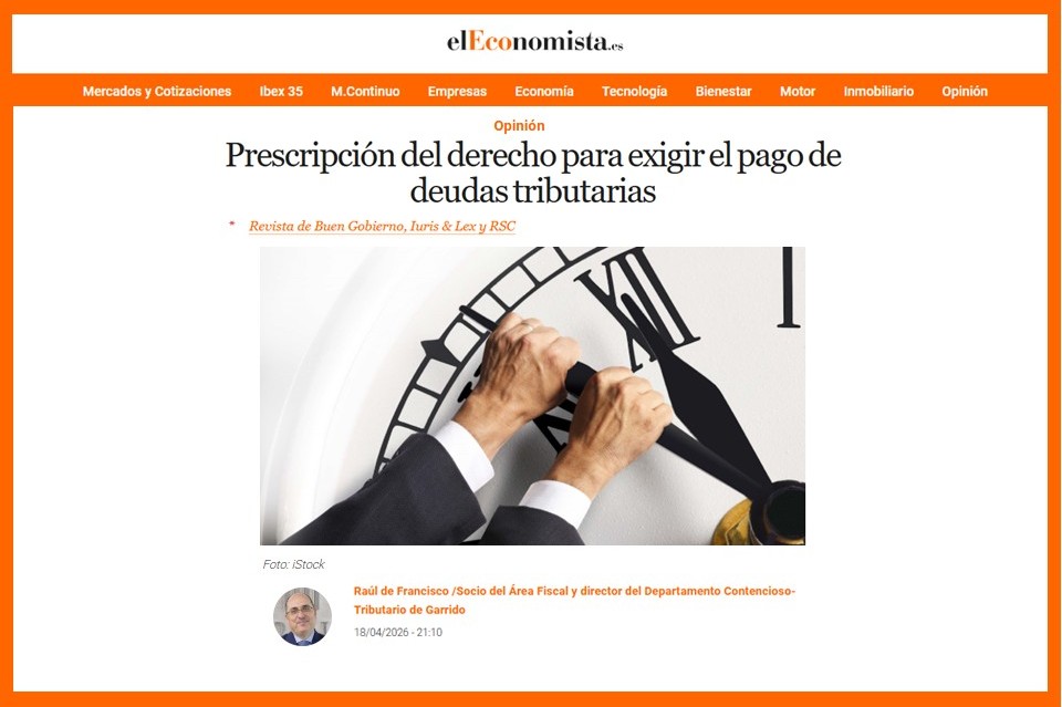 Prescripción del derecho para exigir el pago de deudas tributarias